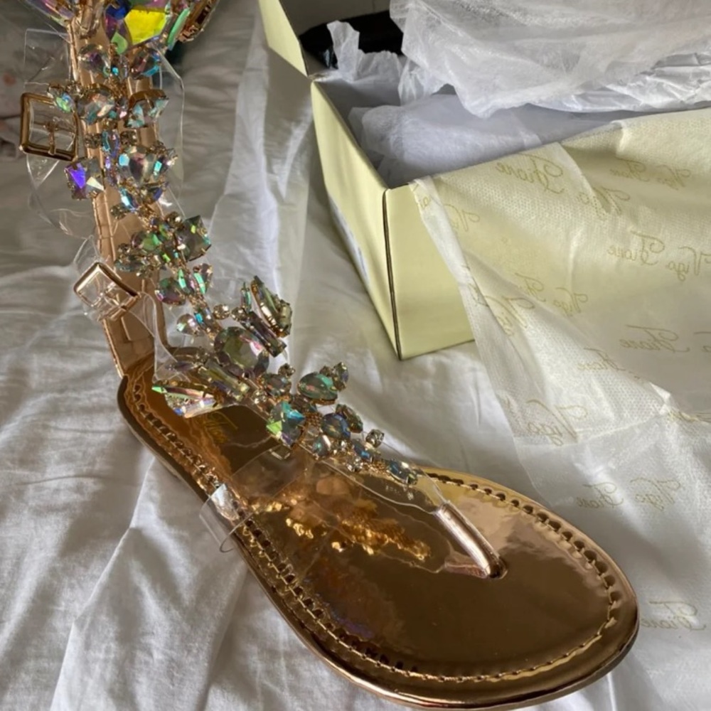 Brand New jeweled sandals